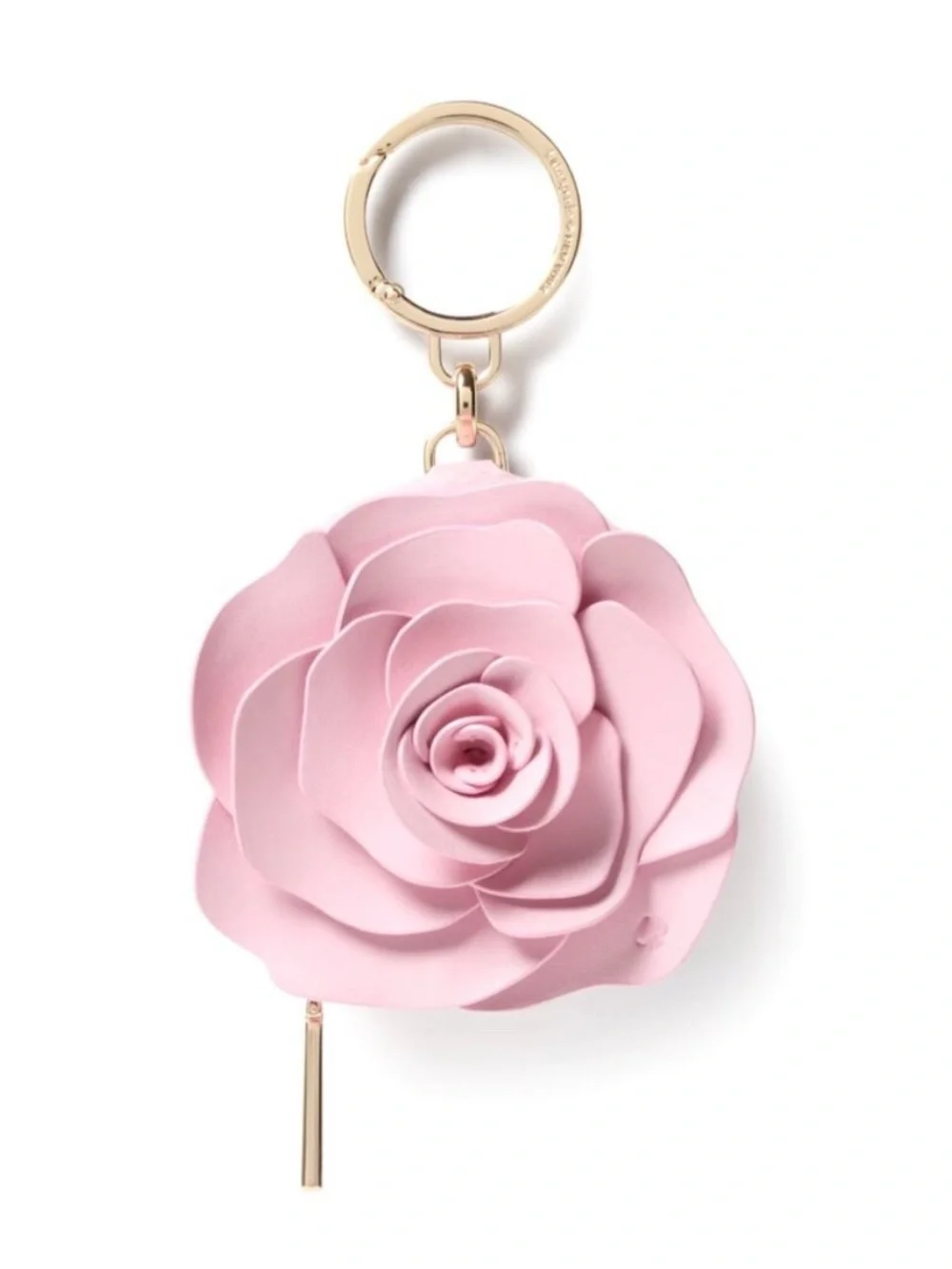 New kate spade Pale Pink Floral Key & Card Holder with Gold Hardware